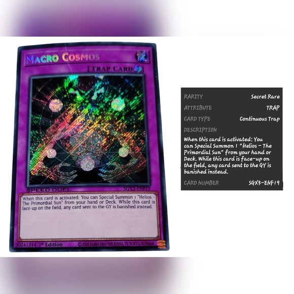 NEW YU-GI-OH CARD LOT OF 2 ~ MACRO COSMO FOIL TRAP CARD - Picture 3 of 4